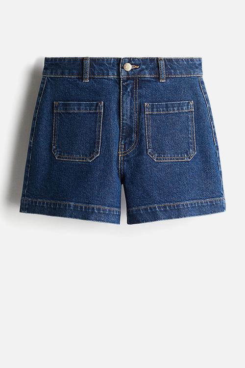 Denim shorts - denim blue 