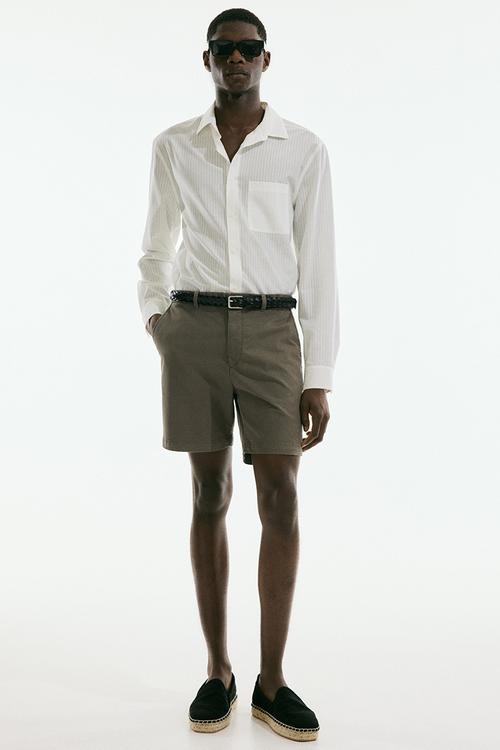 Regular fit chino shorts - green