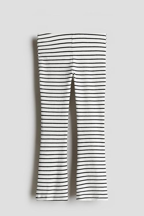 Flared leggings - white striped