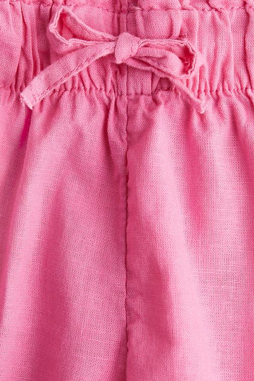 Linen-blend shorts - pink