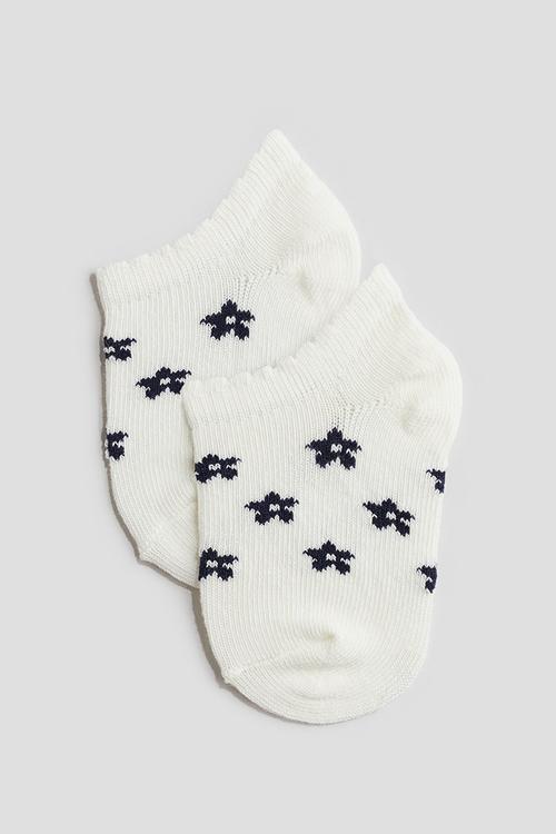 4-Pack shaftless socks - navy blue & white