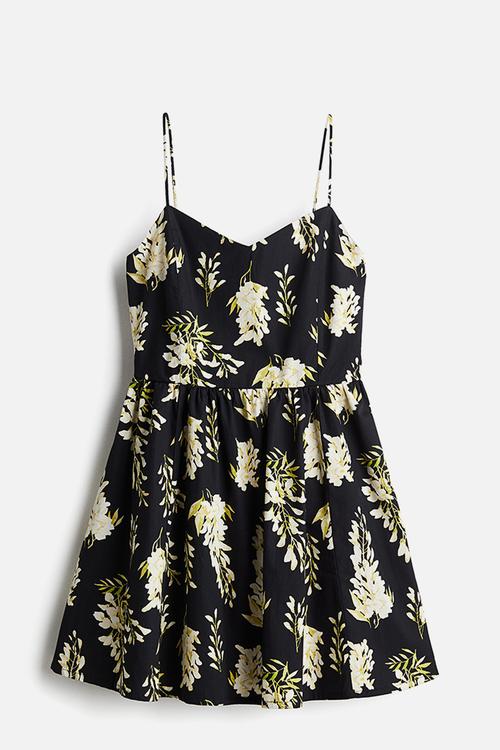 Interlock strappy dress - black floral - 1292916003