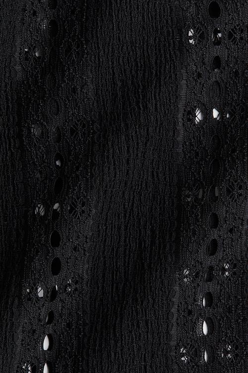 Lace jersey trousers - black