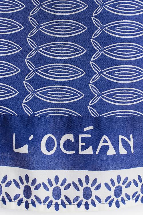Printed drawstring shorts - blue/patterned 