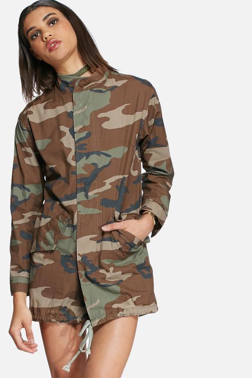 Long Lightweight Camo Parka