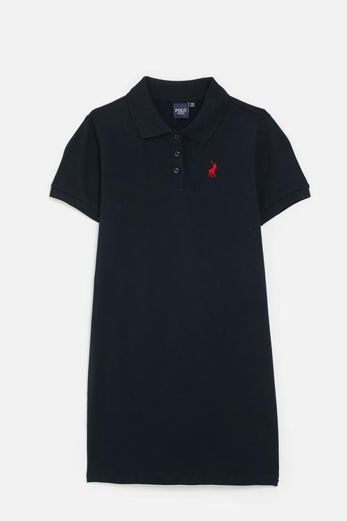 Core girls dakota ss golfer dress - navy