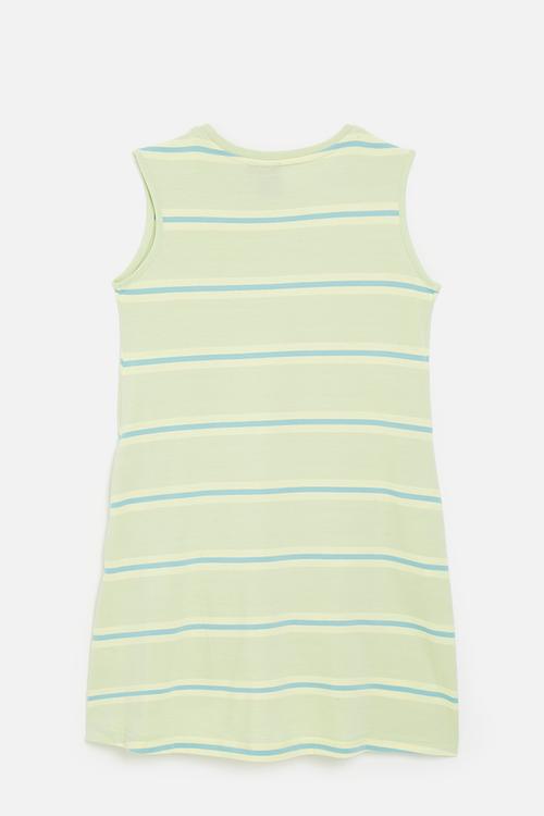 Girls cristina sl striped dress - sea green
