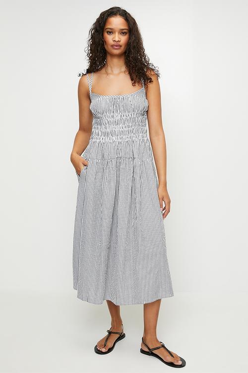 Grey stripe sundress - grey stripe