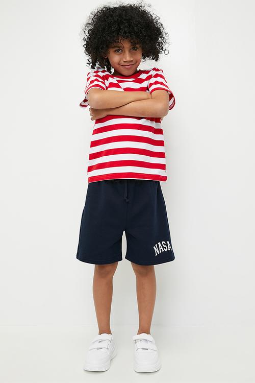 Nasa shorts - navy blue & white