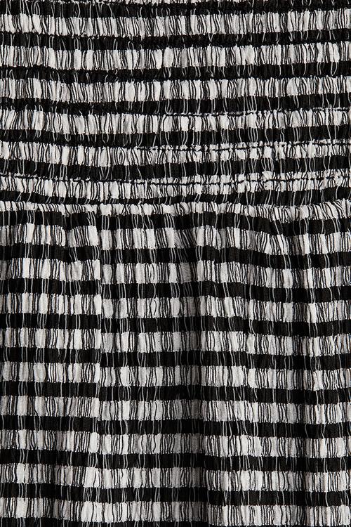 Smocked dress - black checked