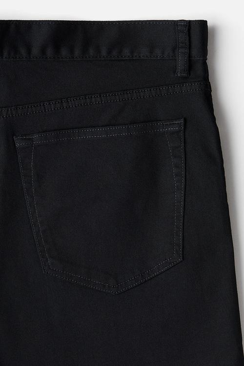 Regular fit twill shorts - black