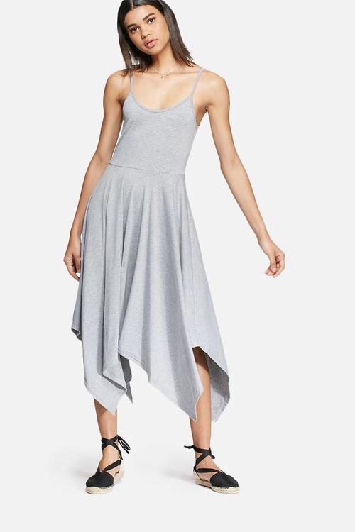 Asymmetric hem dress
