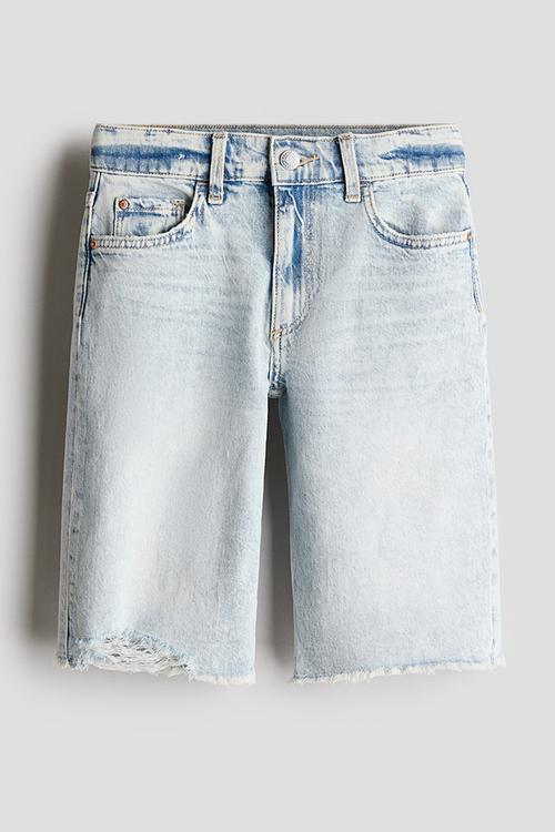 Denim shorts - pale denim blue