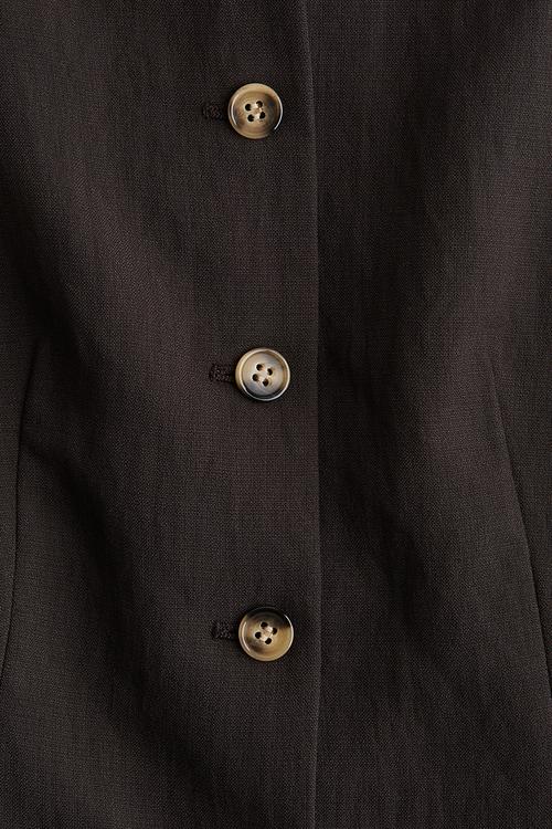 Tapered-waist waistcoat - dark brown
