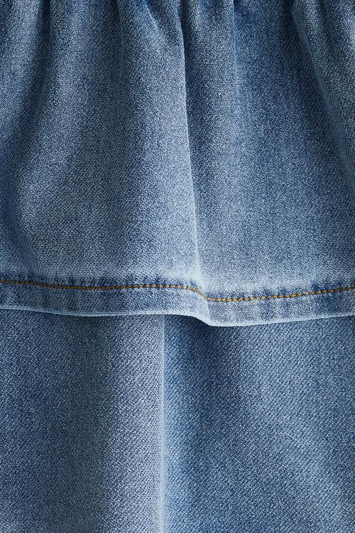 Denim-look skirt - denim blue