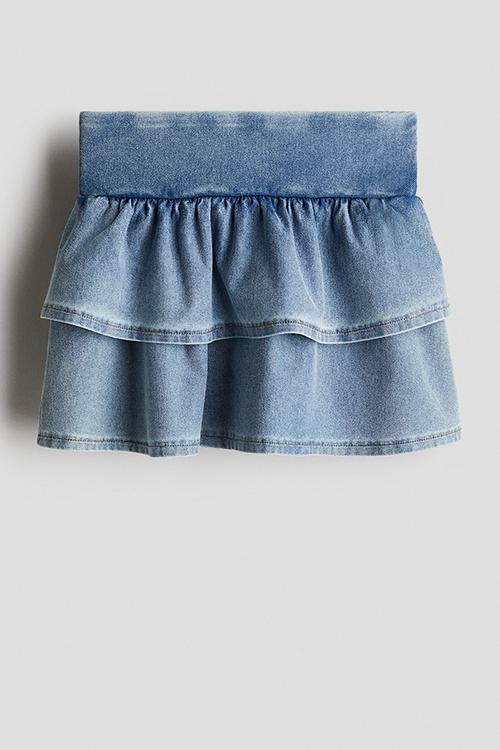 Denim-look skirt - denim blue