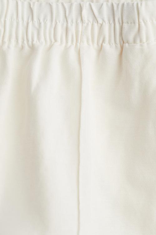 Linen-blend trousers - white