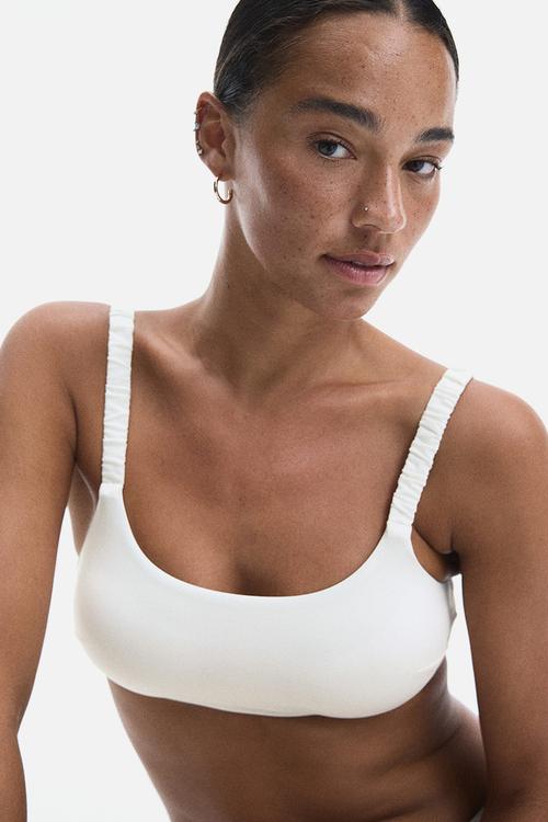 Padded bikini top - white
