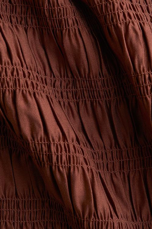 Smocked top - brown