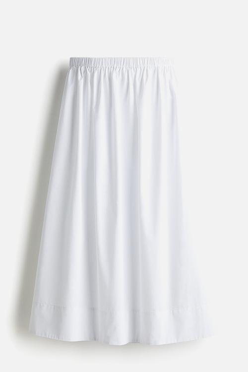 Cotton midi skirt - white