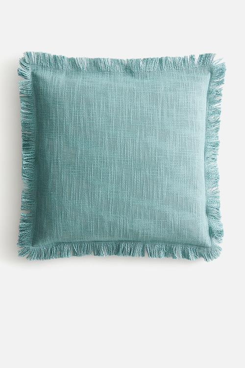 Slub weave cushion cover - turquoise