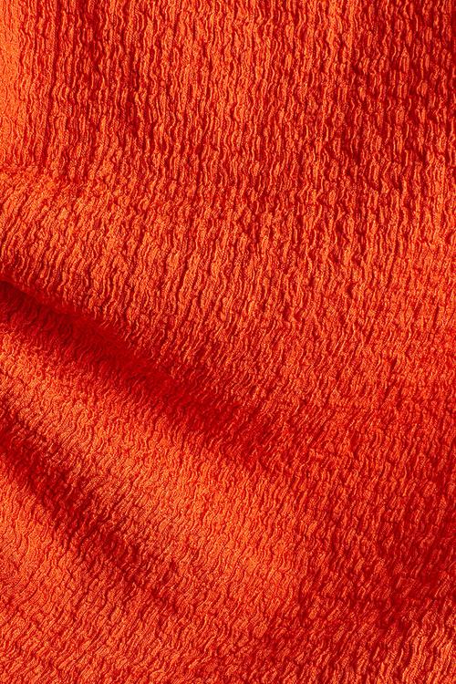 Drawstring-detail top - bright orange