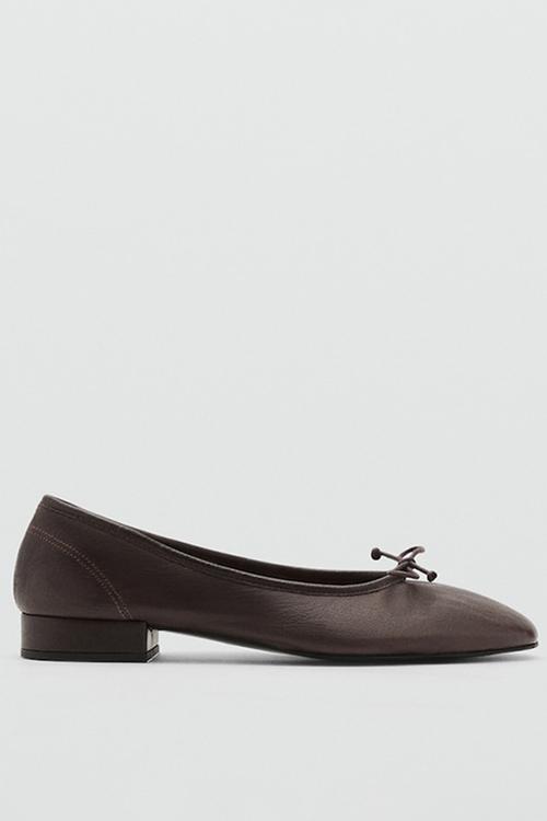 Baila leather pump - dark brown