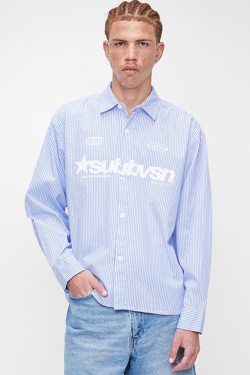 Hampton Long Sleeve Shirt -  Blue Stripe