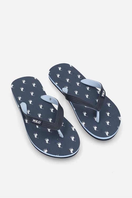 Monogram flip flop - navy