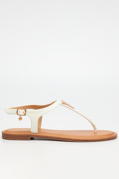 Basil 3 t-bar sandal - white
