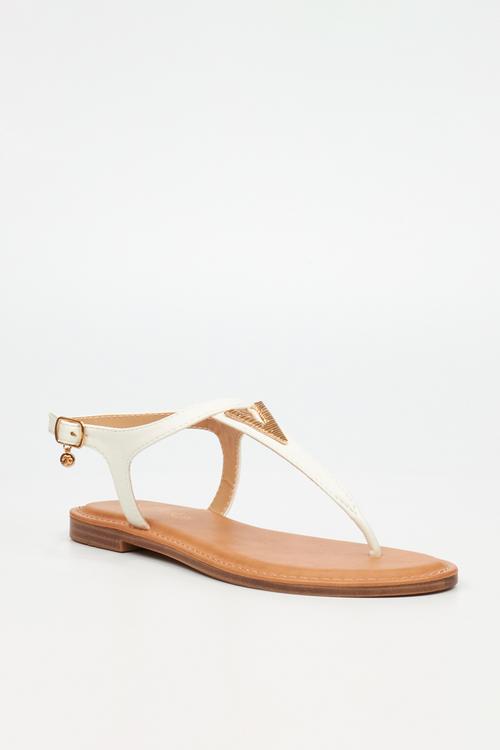 Basil 3 t-bar sandal - white
