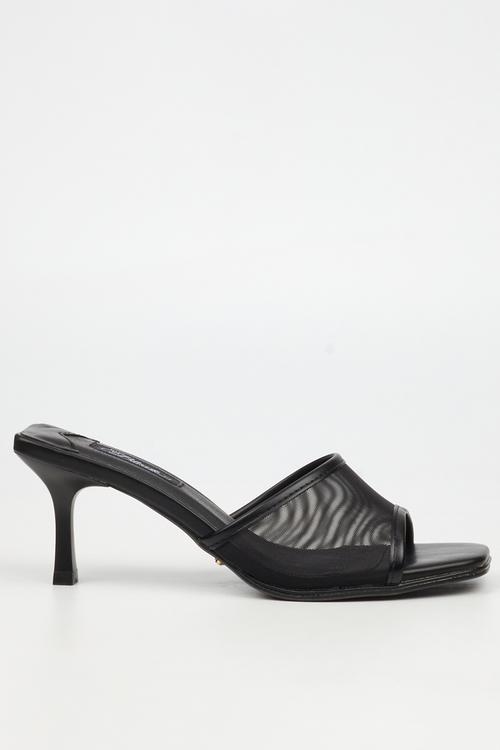 Gelato 5 mesh mule heel - black