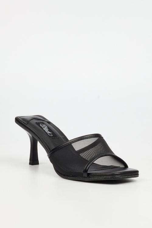 Gelato 5 mesh mule heel - black