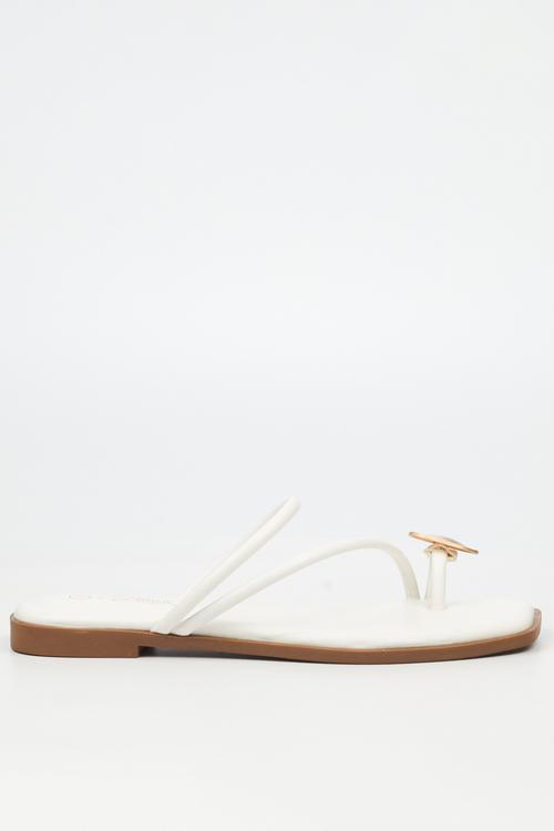 Naledi 4 flat sandal - white