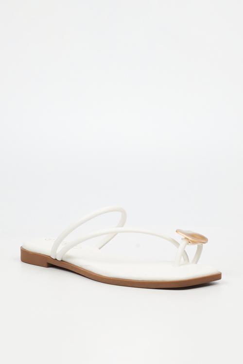 Naledi 4 flat sandal - white