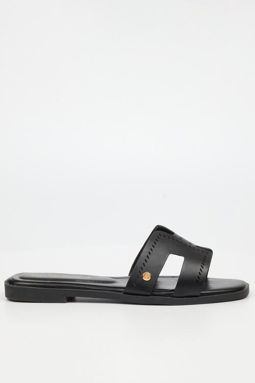 Syrup 2 h-cut sandal - black