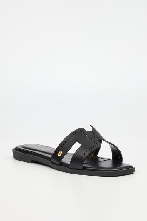Syrup 2 h-cut sandal - black