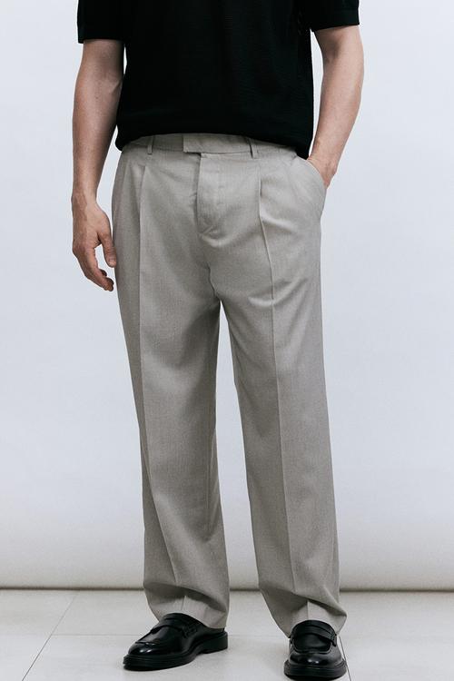 Regular fit suit trousers - light beige