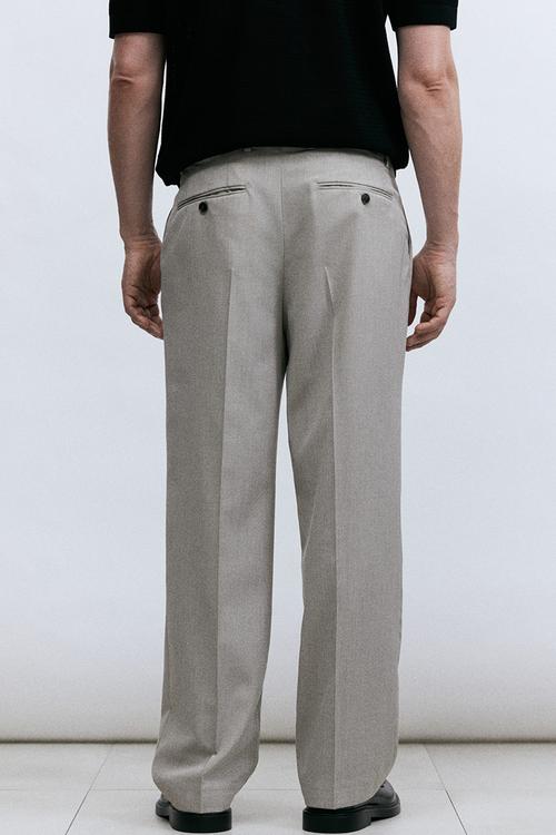Regular fit suit trousers - light beige