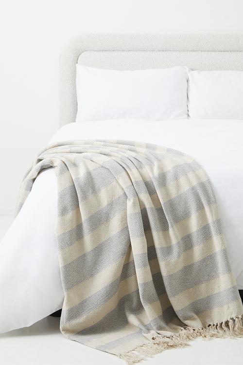 Manta cotton throw - blue