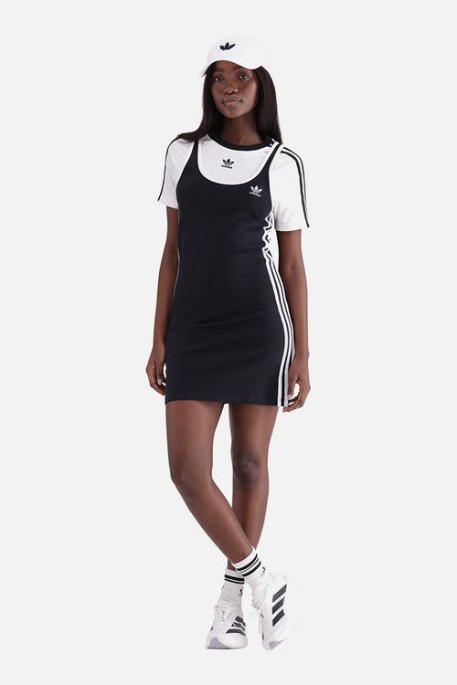 3 Stripe Mini Dress - Black