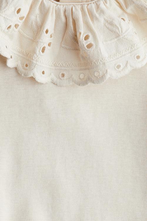 Collared bodysuit - light beige