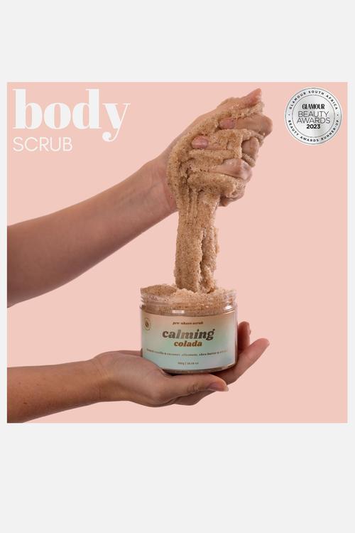 Calming Colada Pre-Shave Scrub with Coconut, Allantoin and Vanilla
