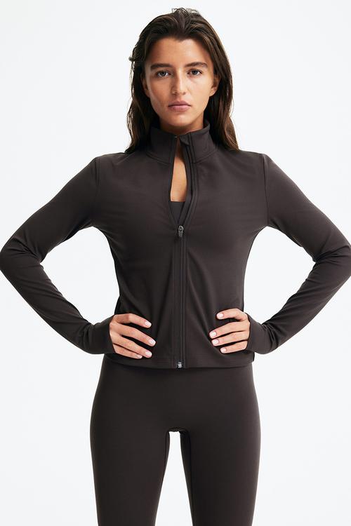 Zip-through sports jacket with softmove™ - brown
