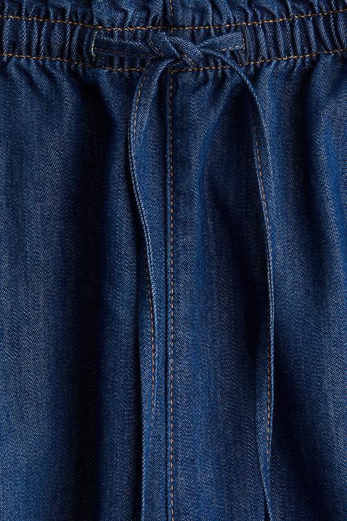 Denim pull-on trousers - denim blue