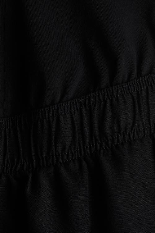 Mama linen-blend shorts - black