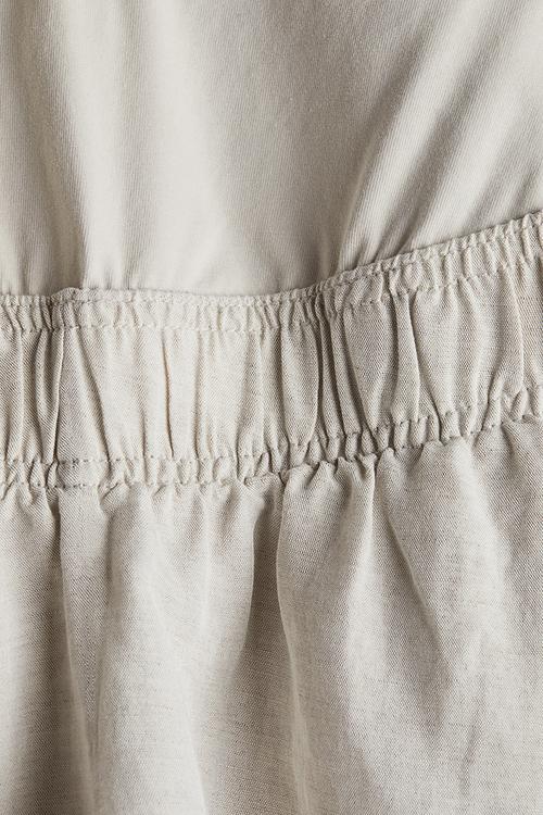 Mama linen-blend shorts - light beige