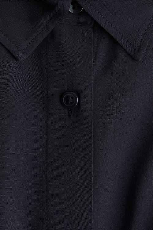 Mama before & after tie-belt shirt - navy blue
