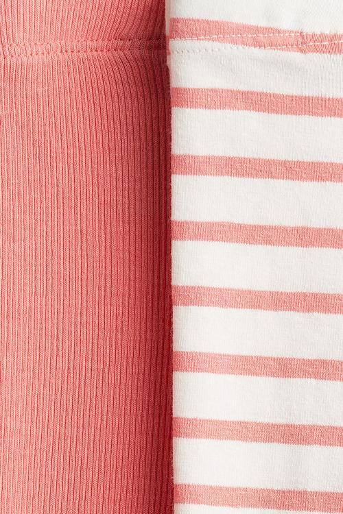 2-Pack cycling shorts - coral pink/striped