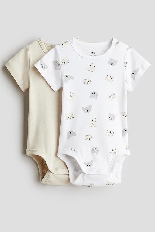 2-Pack short-sleeved bodysuits - white/koalas 